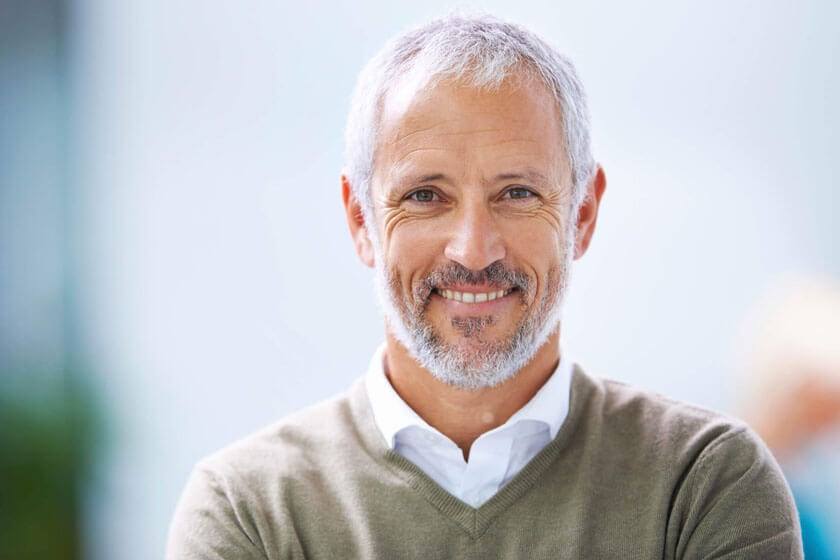 Older man smiling